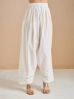 Pure Cotton Straight Fit White Kurti with Farshi Salwar thumbnail 5