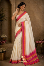 Onam special  duel stripes saree thumbnail 4