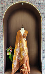 Orange mul cotton saree thumbnail 4