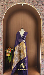 Violet mul cotton saree thumbnail 3