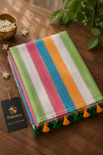 Candy Stripe Mul cotton saree thumbnail 2