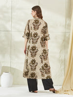 Cream Rayon A-Line Kurta Top thumbnail 6