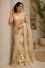 Aquarelle Tissue silk saree thumbnail 3