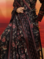 Black Floral Printed Kurta Set thumbnail 9