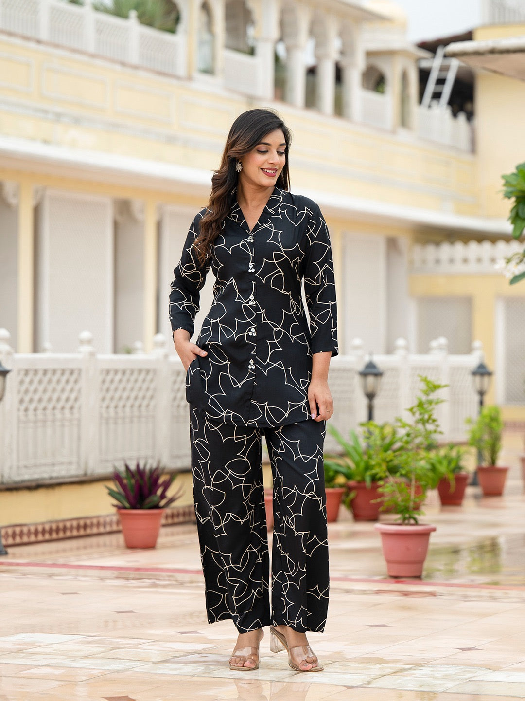 Paimara Black Printed Co-ords Sets