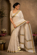 Paimara Onam Special Mul Cotton Kasavu Saree thumbnail 2