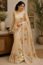 Aquarelle Tissue silk saree thumbnail 4