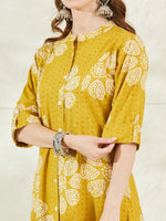 Mustard Rayon A-Line Kurta thumbnail 6