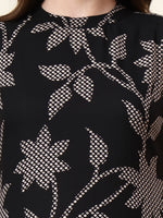 Black Boat Neck Sleeveless Rayon Co-ords Sets thumbnail 3