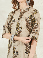 Cream Rayon A-Line Kurta Top thumbnail 5
