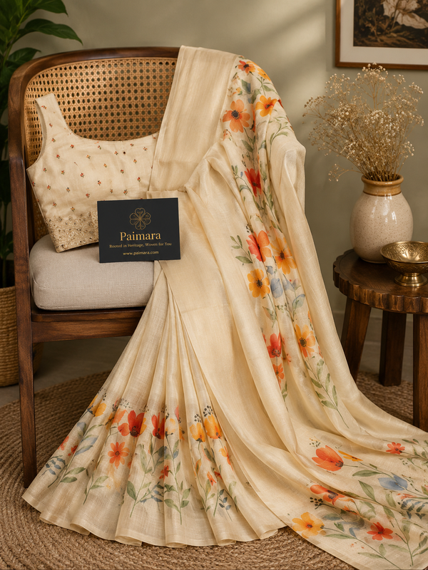 Aquarelle Tissue silk saree