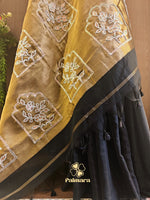 Black  mul cotton saree thumbnail 5