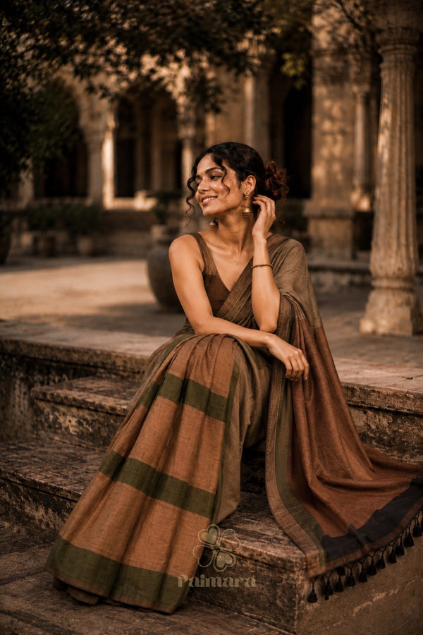 EARTHY Khadi Cotton saree
