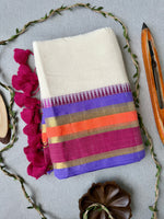 Paimara Onam special Magenta-Purple saree thumbnail 4