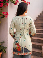 Cream Cotton Kalamkari  Top thumbnail 1