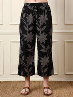 Black Boat Neck Sleeveless Rayon Co-ords Sets thumbnail 2
