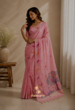 Gulabi vriksha muga saree thumbnail 4