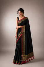 KAALA NOKSA Premium  Mul Cotton Saree thumbnail 5