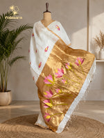 THAMARA PAITHANI - Silk Linen Zari Pallu Saree thumbnail 2