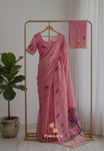 Gulabi vriksha muga saree thumbnail 5