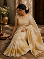 Onam tissue saree thumbnail 5