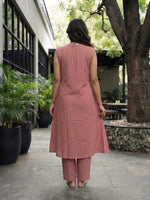 Peach Soft Cotton Solid Kurta Palazzo Set thumbnail 5