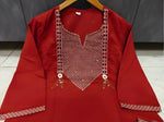 Maroon Woman Cotton Kurti thumbnail 3