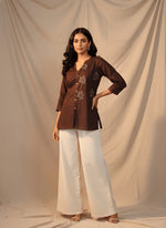 Brown Cotton Short Tunic thumbnail 5