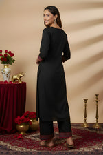 Cotton Black kurti-pant set thumbnail 6