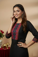 Cotton Black kurti-pant set thumbnail 1